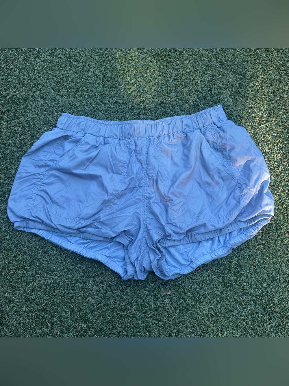 free people sunshine bubble hem athletic shorts